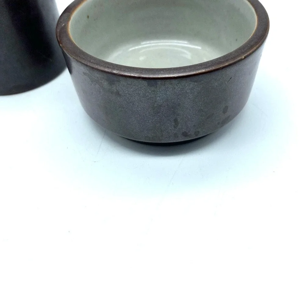 VINTAGE L Hjorth Denmark creamer‎ pitcher and sugar dish MCM Pottery